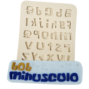 Molde de Silicone Alfabeto bob minúsculo - cod 1567