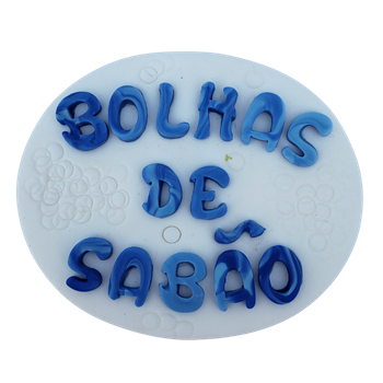 Molde de Silicone Alfabeto bolhas de sabão - cód 1565