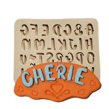 Molde de Silicone Alfabeto cherie - cod 1572