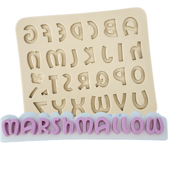 Molde de Silicone Alfabeto marshmallow- cod 1578