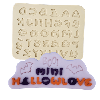 Molde de Silicone Alfabeto mini hallowlove - cod 1564