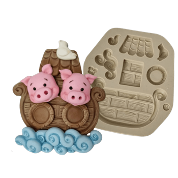 Molde de Silicone Arca de Noé Paixão M - Cód 1188