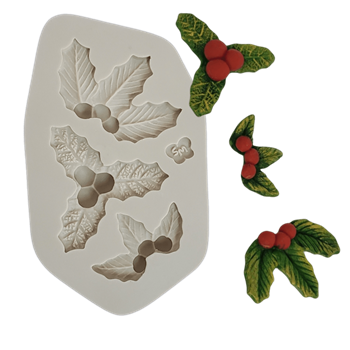Molde de Silicone Azevinhos - cód 1594