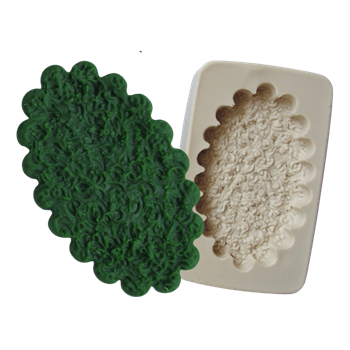 Molde de silicone - Base oval grama modelo 2 cód 195