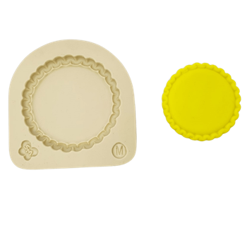 Molde de Silicone Base redonda Lisa com Borda M - Cód 968