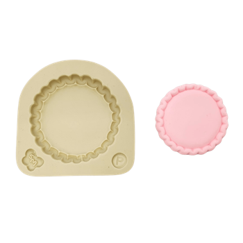 Molde de Silicone Base Redonda Lisa com Borda P - Cód 967