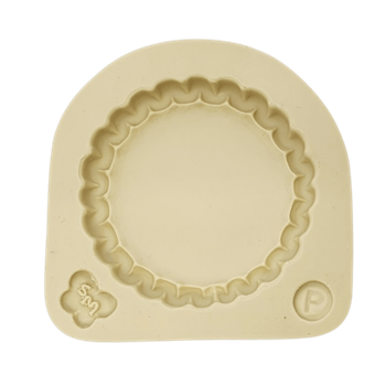 Molde de Silicone Base Redonda Lisa com Borda P - Cód 967