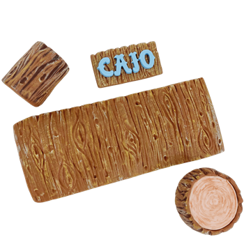 Molde de Silicone Base texturizada tronco - cod 1529