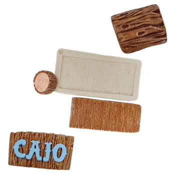 Molde de Silicone Base texturizada tronco - cod 1529