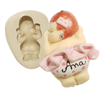 Molde de Silicone Bebê Bumbum Peladinho - Cód 010