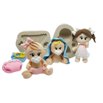 Molde de Silicone Bebê Fraldinha - Cód 488