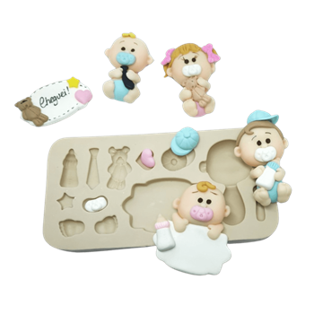 Molde de Silicone Bebê Paixão - Cód 489