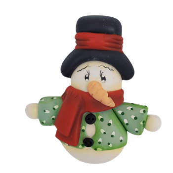 Molde de Silicone Boneco de Neve com Cartola - cód 1598