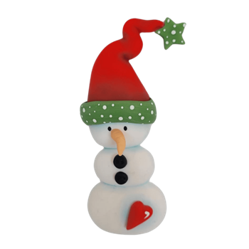 Molde de Silicone Boneco de Neve com Gorro - cód 1597