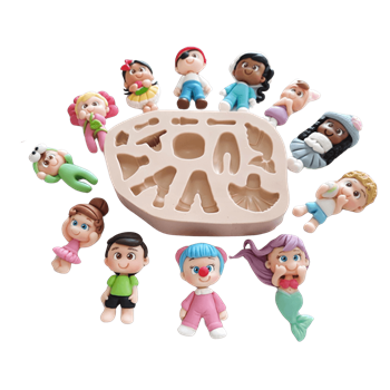 Molde de Silicone Bonequinhos Paixão - Cód 762