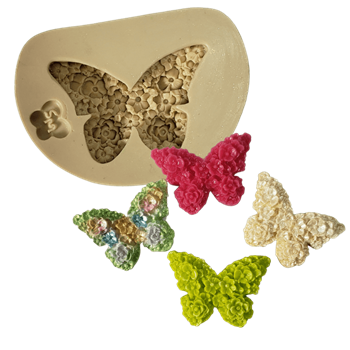 Molde de Silicone Borboleta primavera - cod 1493