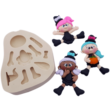 Molde de Silicone Bruxinha - Cód 463