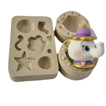 Molde de Silicone Bule Encantado Luxo Paixão - Cód 1174
