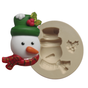 Molde de silicone Cabeça boneco de neve cód 209