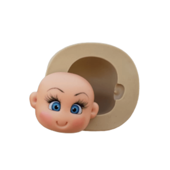 Molde de silicone Cabecinha fofinha com orelhas P cód 225