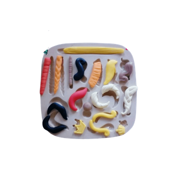 Molde de silicone Cabelinhos lembrancinhas cód 312