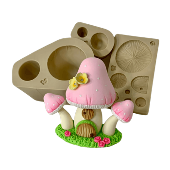 Casinha cogumelo duplo - cod 1482