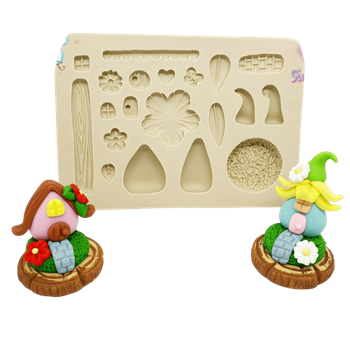 Molde de Silicone Casinhas de fada da Van - Cód 980