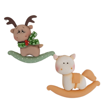 Molde de Silicone Cavalinho ou Rena Balanço - cód 1596
