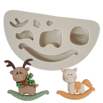 Molde de Silicone Cavalinho ou Rena Balanço - cód 1596