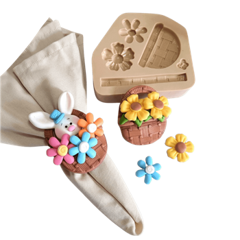 Molde de Silicone Cestinha da Paixão G - Cód 838