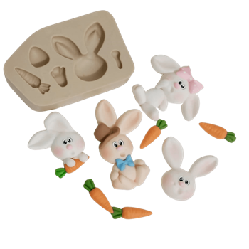 Molde de Silicone Coelhinho Pasquim