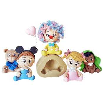 Molde de silicone Corpinho sentado universal Paixão Tam P - cód 244