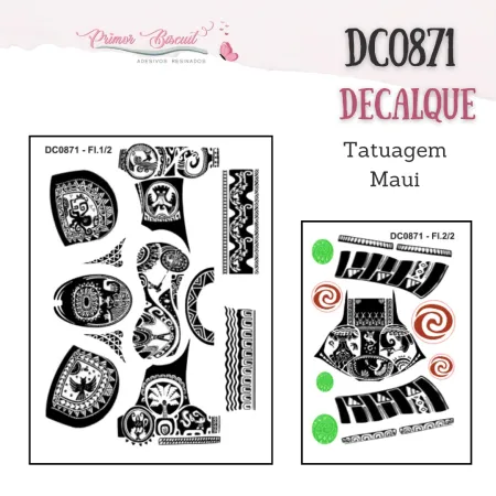 decalque da tatuagem do Maui - DC0871