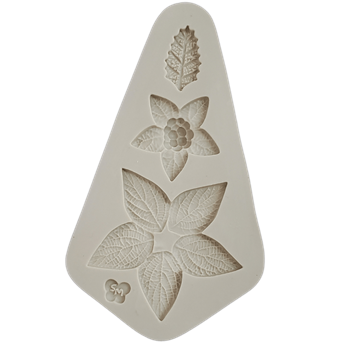 Molde de Silicone Flor de Natal - cód 1595
