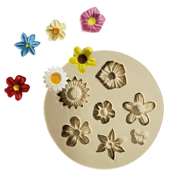 Molde de Silicone Flores do campo - cod 1506
