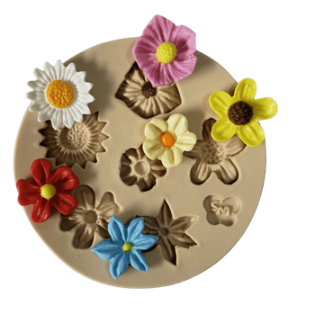 Molde de Silicone Flores do campo - cod 1506