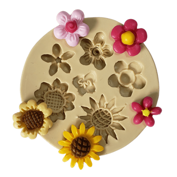 Molde de Silicone Flores do jardim - cod 1505