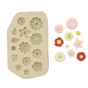 Molde de Silicone Flores silvestres Mini - Cód 974
