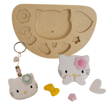Molde de Silicone Gatinha kitty cabeça - cod 1535