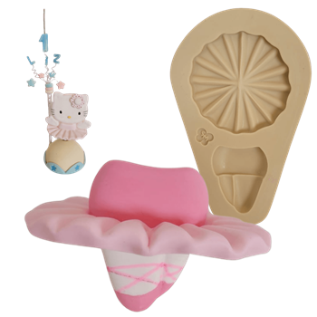 Molde de Silicone Gatinha kitty corpo bailarina - cod 1536
