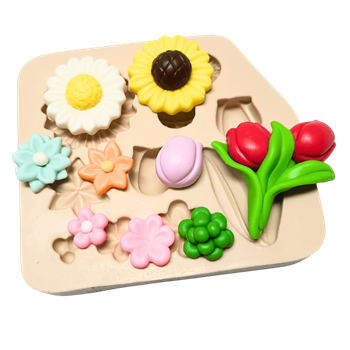 Molde de Silicone Jardim Encantado Paixão Flores - Cód 1034