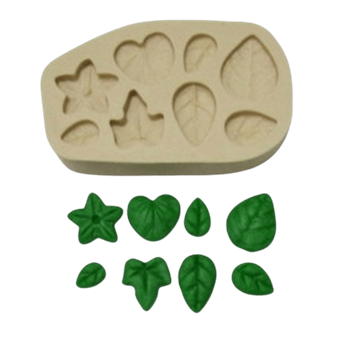 Molde de Silicone Kit Folhas - Cód 430