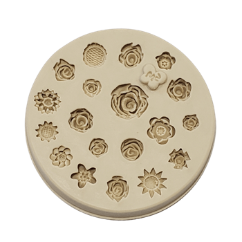 Molde de Silicone Kit Mini Flores - Cód 1497
