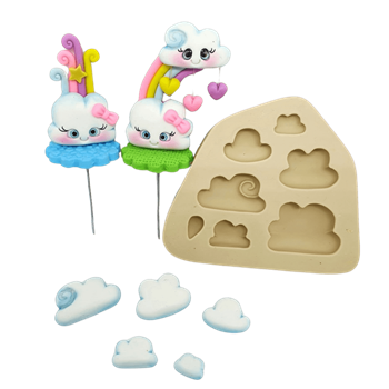 Molde de Silicone Kit Nuvens - Cód 714