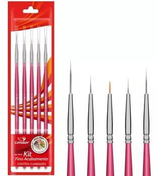 Kit pincel fino acabamento N° 596/0 Condor