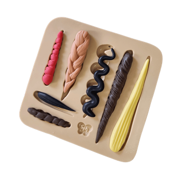 Molde de Silicone Mechas para Apliques Paixão - Cód 844