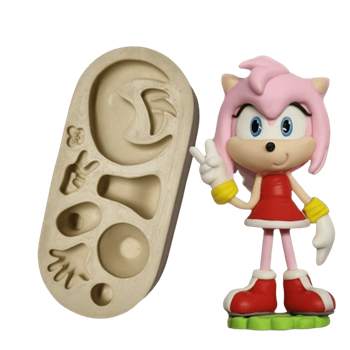 Molde de Silicone Menina Azulzinho Veloz - Cód 1172