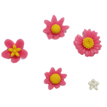 Mini borboleta e flores - Cód 1632