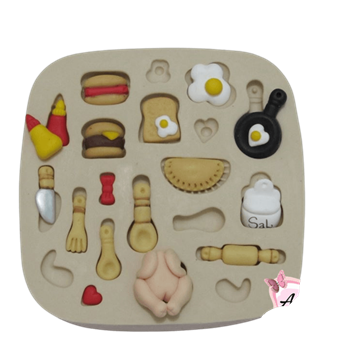 Molde de silicone Mini Chef - cód 333