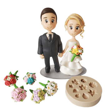 Molde de Silicone Mini Flores Paixão